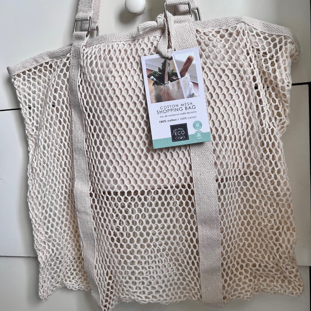 Go Evo Ciroa 100% Cotton Mesh Shopping Bag Reusable NEW with tag